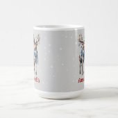 Niedliche Rentiere personalisiert Kaffeetasse (Mittel)