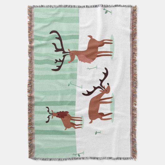 Niedliche Rentiere werfen Decke (Vorderseite Vertikal)