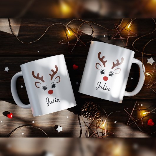 Niedliche Rentierername Weihnachtsfeier Tasse