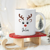 Niedliche Rentierername Weihnachtsfeier Tasse