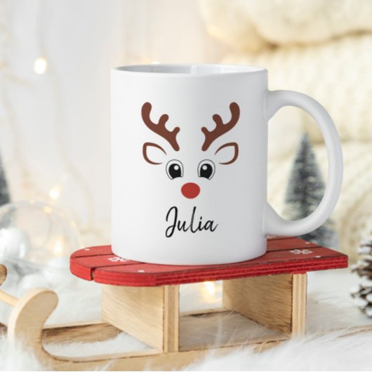 Niedliche Rentierername Weihnachtsfeier Tasse