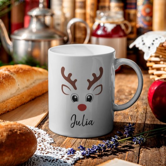 Niedliche Rentierername Weihnachtsfeier Tasse