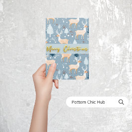 Niedliche Rentierfest Weihnachten Snowflake Modern