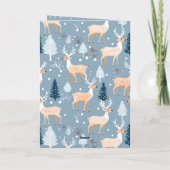 Niedliche Rentierfest Weihnachten Snowflake Modern (Rückseite)