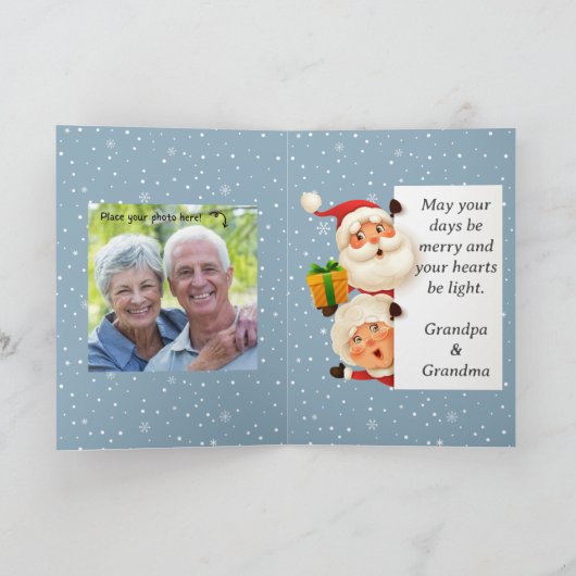 Niedliche Rentierfest Weihnachten Snowflake Modern (Innenseite)