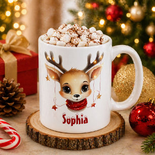 Niedliche Rentiermaske Kaffeetasse