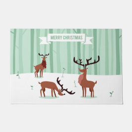 Niedliche Rentiers Weihnachtsmatten Fußmatte
