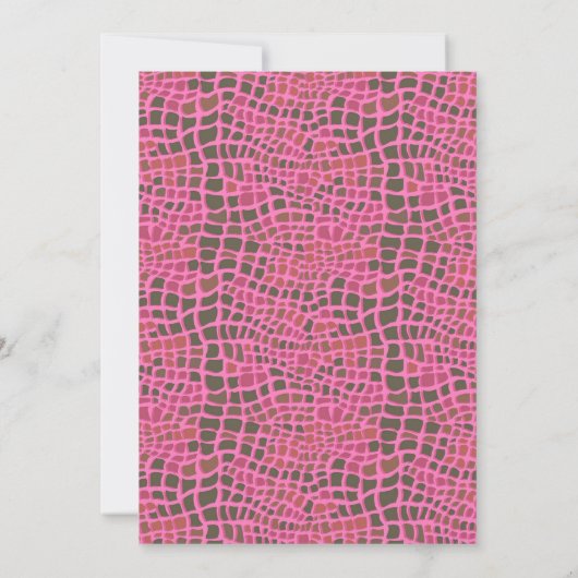 Niedliche Reptilien-Party Einladung (Rückseite)