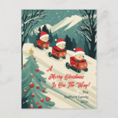 Niedliche Retro-Bären Weihnachten (Vorderseite)