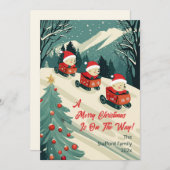 Niedliche Retro-Bären Weihnachten (Vorne/Hinten)