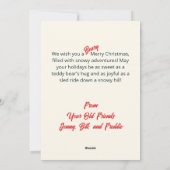 Niedliche Retro-Bären Weihnachten (Rückseite)