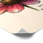 Niedliche Retro Biene Sie selbst Inspiration Zitat Poster (Ecke)