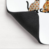 Niedliche Retro Black Cat Ghost Fall Halloween Cat Mousepad (Ecke)
