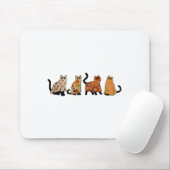 Niedliche Retro Black Cat Ghost Fall Halloween Cat Mousepad (Mit Mouse)