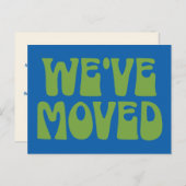 Niedliche Retro Blue Minimalistisch verschoben Neu Postkarte (Vorne/Hinten)