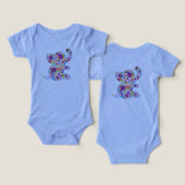 Niedliche Retro-Blume Cartoon Stilelemente (Design Vorderseite & Rückseite)