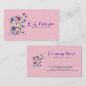 Niedliche Retro-Blume Cartoon Stilelemente Visitenkarte (Vorne/Hinten)