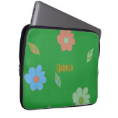Niedliche Retro-Blume Laptopschutzhülle (Vorne Rechts)