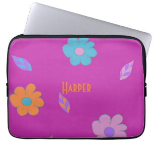 Niedliche Retro-Blume Laptopschutzhülle
