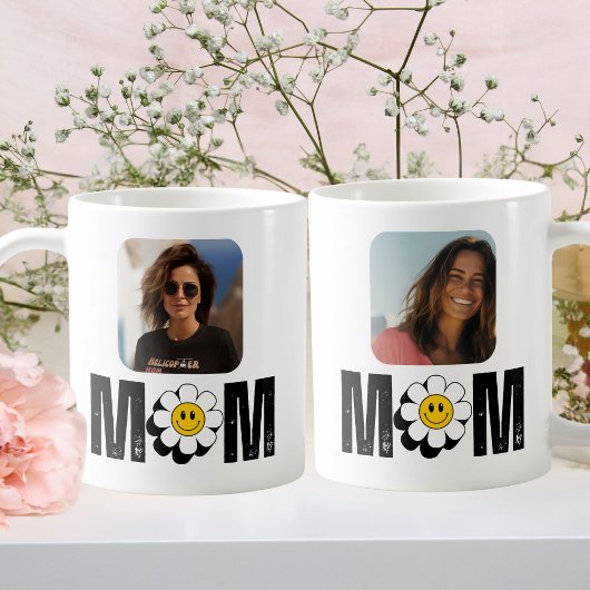 Niedliche Retro-Blume & "Mama", Spaß, kundenspezif Kaffeetasse