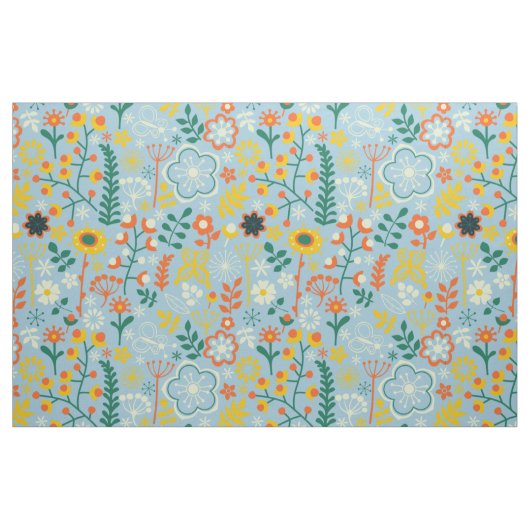 Niedliche Retro-Blume Muster 3 Stoff (Fat Quarter (45,7 x 55,9 cm))