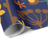 Niedliche Retro-Blume Nahtloses Muster Geschenkpapier (Rolleneckpunkt)