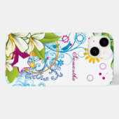 Niedliche Retro-Blume und Stars, Girlie Grunge Case-Mate iPhone Hülle (Rückseite (Horizontal))
