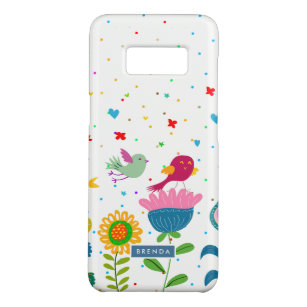 Niedliche Retro-Blume und -Vögel Case-Mate Samsung Galaxy S8 Hülle