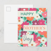 Niedliche Retro-Blüte / Muttertag Postkarte (Vorne/Hinten)