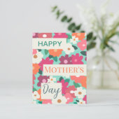 Niedliche Retro-Blüte / Muttertag Postkarte (Stehend Vorderseite)