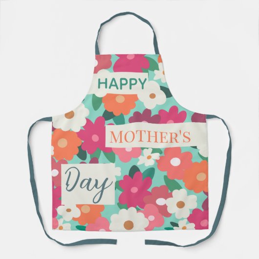 Niedliche Retro-Blüte / Muttertag Schürze (Vorderseite)