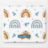 Niedliche Retro Boho Celestial Pattern Work School Mousepad (Vorne)