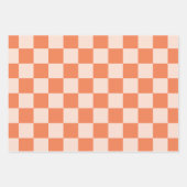 Niedliche Retro-Checkerboard-Muster mit Blume Geschenkpapier Set (Vorderseite 3)