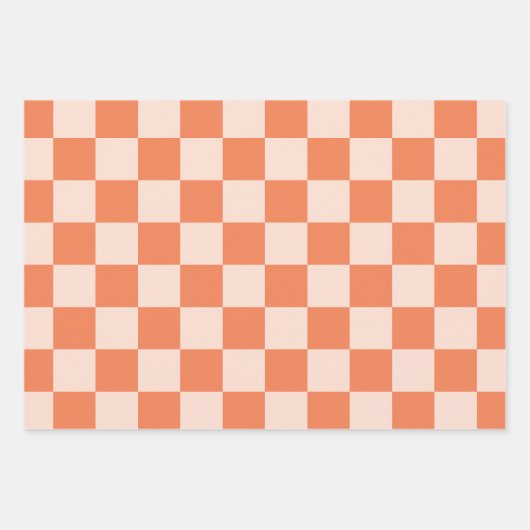 Niedliche Retro-Checkerboard-Muster mit Blume Geschenkpapier Set (Vorderseite 3)
