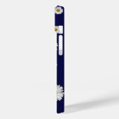 Niedliche Retro Daisy Blume mit Name Navy Blue Case-Mate iPhone Hülle (Rückseite / Links)