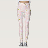 Niedliche Retro Daisy Muster Leggings (Vorderseite)