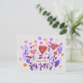 Niedliche Retro-Doodle-Blume Osterkarte Feiertagskarte (Stehend Vorderseite)