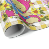 Niedliche Retro-farbige Karierte Babydusche Geschenkpapier (Rolleneckpunkt)
