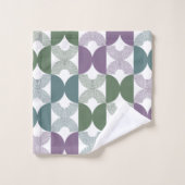 Niedliche Retro-Farbpalette 50er Sage green Dusty  Badhandtuch Set (Waschlappen)