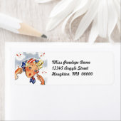 Niedliche Retro Fire Cracker Lady Rücksendeadresse (Insitu)