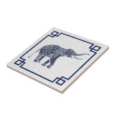 Niedliche Retro-Flora-Elefant 2 mit Rahmen Fliese (Seite)