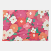 Niedliche Retro Florals Geschirrtuch (Horizontal)