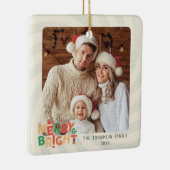 niedliche Retro-Freunde Familienfeier Keramikornament (Rechts)