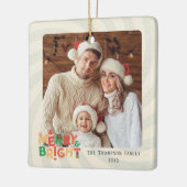 niedliche Retro-Freunde Familienfeier Keramikornament (Links)