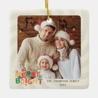 niedliche Retro-Freunde Familienfeier Keramikornament