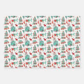 Niedliche Retro Geschenkpapier Set (Vorderseite 2)