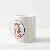 Niedliche Retro Girl Cocktail Tasse (Vorderseite Links)