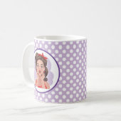 Niedliche Retro Girl-Tasse Kaffeetasse (Vorderseite Links)