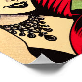 Niedliche Retro Goth Vampire Comic Poster (Ecke)