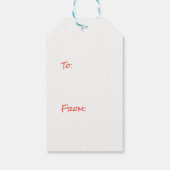 Niedliche Retro Happy Holidays Geschenkanhänger (Rückseite)